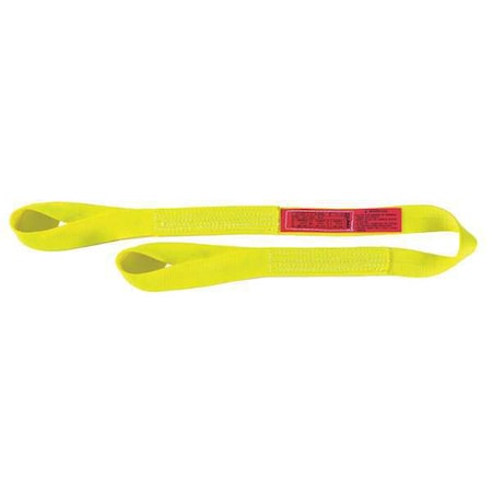 Web Sling, Type 4, 5 ft L, 1 in W, Nylon, Yellow