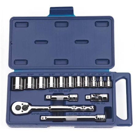 Socket and Drive Tool Set,3/8" D,15pcs., JHW50673