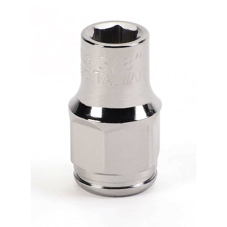 3/8" Drive, 1/2" SAE Socket, 6 Points, Bolt Thru 3/8" D,6Pt,1/2