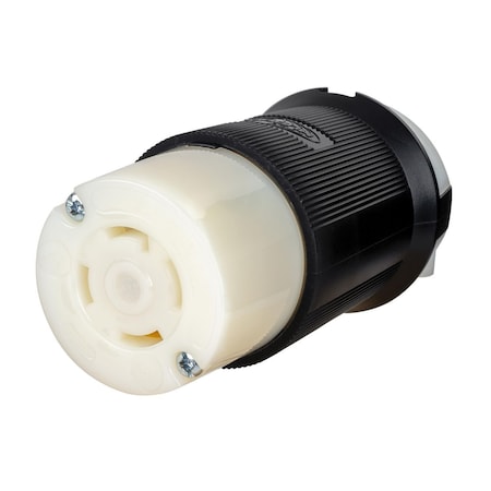 Locking Connector, L16-30R, 30 A, 480V AC, Three Phase, 3 Pole, Spring Clamp Terminals