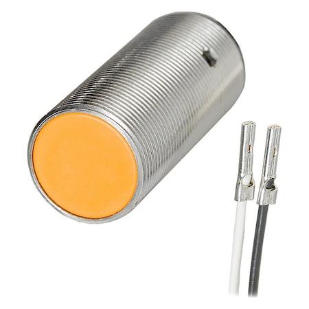 Cylindrical, Inductive Proximity Sensor, 18 mm Dia., Brass/PBT, 2 m, Bare Wire, 2 Wires, Shielded