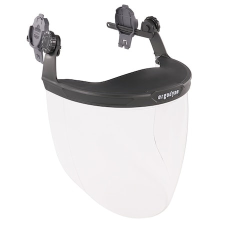 Clear Lens Gray Hard Hat Face Shield for Cap-Style & Safety Helmet