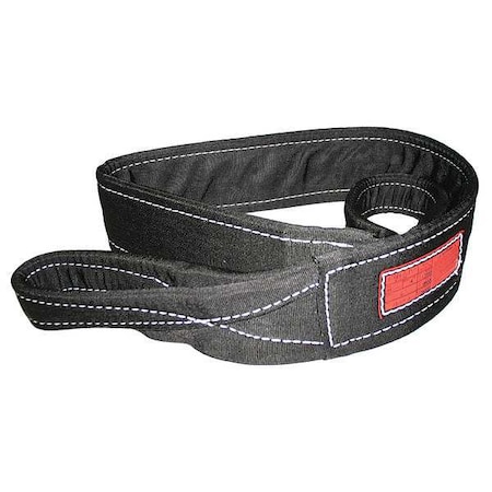 Synthetic Web Sling, Type 3, 20 ft L, 4 in W, Nylon, Black