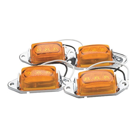 LED Clearance/Marker Lights, Amber, 1.75x1