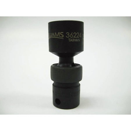 3/8" Drive Impact Socket High Polished Chrome, Univ 3/8" D,6Pt,SAE 1/2