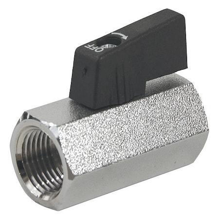 1/4" NPT Nickel Plated Brass Mini Valve