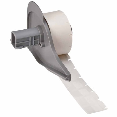 Wraparound Label, White, Vinyl, 1/2 in W