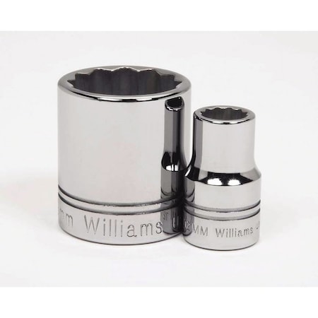 1/2" Drive, 14mm Metric Socket, 12 Points, Standard 1/2" D,12Pt,14mm