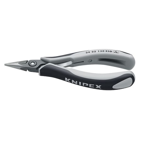 5 1/4 in Chain Nose Plier Multi-Component Grip Handle