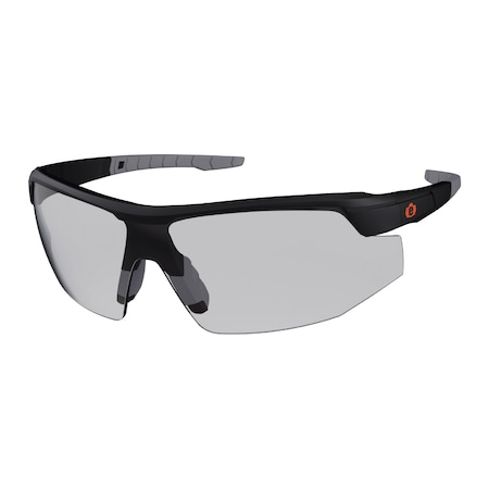 SKOLL, Safety Glasses, Anti-Scratch & Fog-Off+, Indoor/Outdoor Lens, Matte Black Frame, Half-Frame