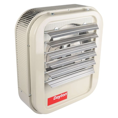 Fan Forced Electric Unit Heater, Wall & Ceiling, 3 Phase, 480VAC, 10kW, 21-3/4 in H, 19 in W