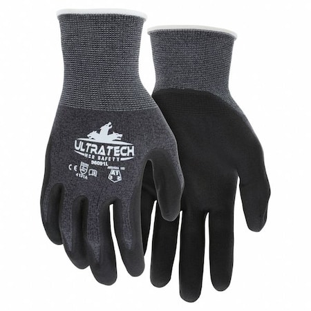 Coated Gloves, Nitrile, Smooth, Palm, 3 Abrasion Level, XL 12 PK