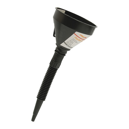 Heavy-Duty Plastic Funnel,w/Flexible