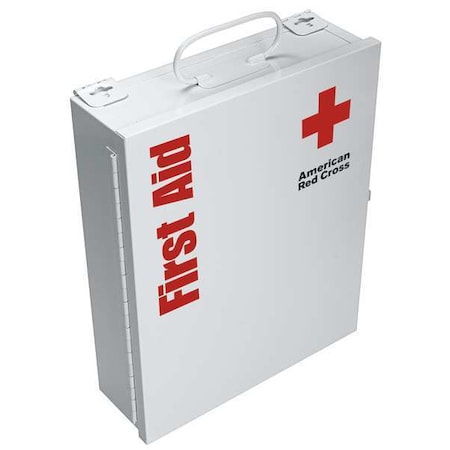 First Aid Kit, Metal 138 Components, 25 People Served