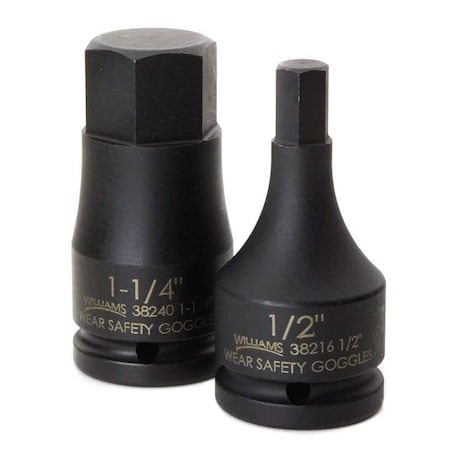 3/4" Drive Impact Socket Black Industrial, Impact Hex Bit 3/4" D,1/2