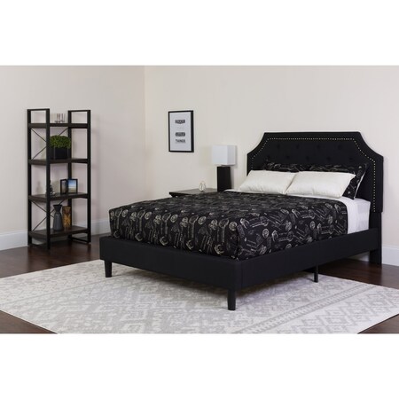 Queen Platform Bed Set,Black