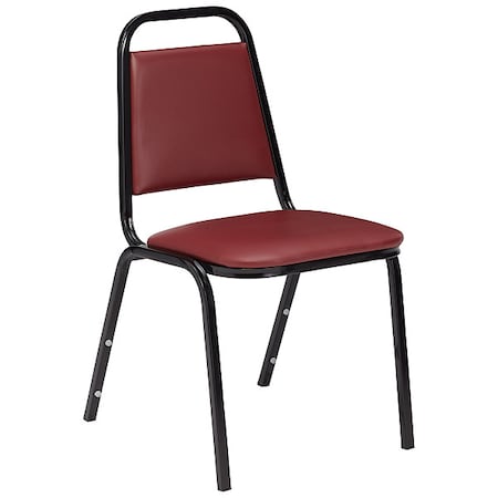 Stacking Chair, 9100 Series, Vinyl Burgundy