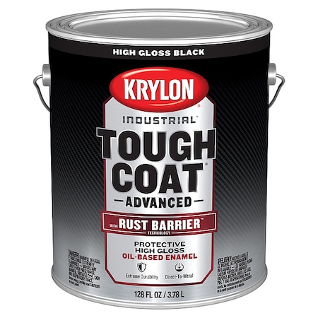 Exterior Protective Coating, Gloss, Oil/Alkyd Base, Black, 1 gal