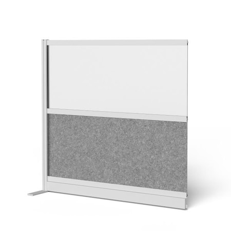Expanse Modular Wall Room Divider System - Black Frame - 53" x 48" Wide Panel Add-On Wall