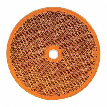 3.1875 Inch Amber Round DOT Bolt-On Reflectors