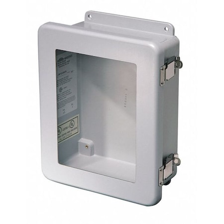 Padlockable Hasp Electrical Enclosures, 13-1/2 in H, 5.94 in D, 12 in W, 1, 12, 3R, 4X, 6P