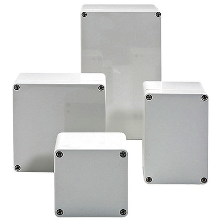 Captive Screws Electrical Enclosures, 4 in H, 1 in D, 3 in W, 4X, Polycarbonate