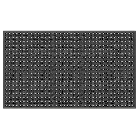 Drainage Mat, Nitrile Sponge Rubber, 5 ft W x 3 ft L, Black