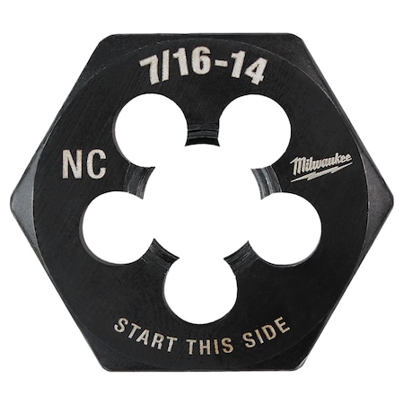 Hex Threading Die, 7/16"-14, UNC