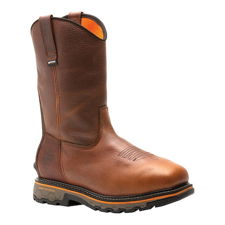 Men's Western Boot, 10 M, Leather, Brown, A25F5