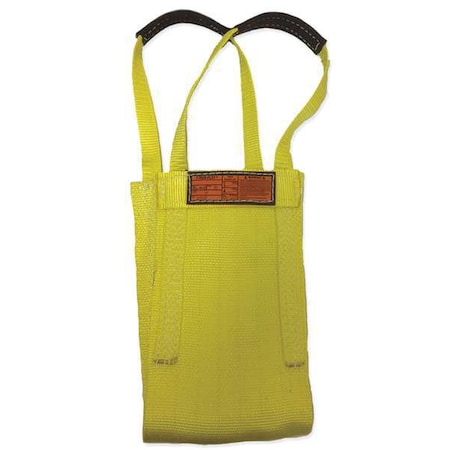 Synthetic Web Sling, Type 9, 4 ft L, 12 in W, Nylon, Yellow
