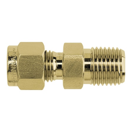 Strt, Brass, Tube 1/8 in, MNPT 1/8 in