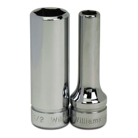 3/8" Drive, 7mm Metric Socket, 6 Points, Deep 3/8" D,6Pt,7mm