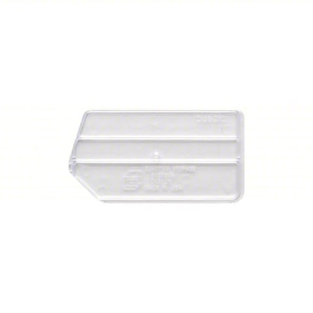 Plastic Bin Divider, Clear, 4 in L, 2 in H, 6 PK