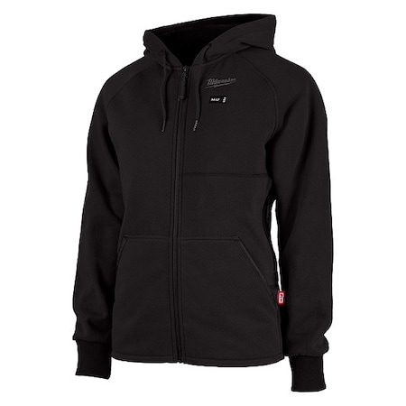 Women's Heated Hoodie, 336-21, 3 Settings, 8 hr Time, Zipper Closure, Black, Size XS
