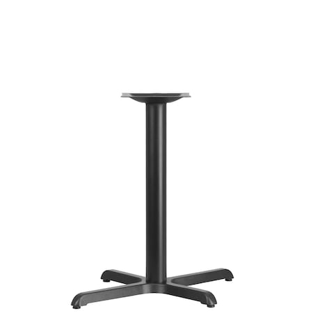 Restaurant Table X-Base with 3" Dia. Tab, 23.75 in W, 30 in L, 28 in H, Cast Iron, Iron, Black