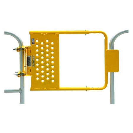 Safety Gate,Yellow,Powder Coated,Steel