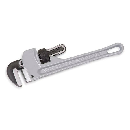 10" L 1-5/8" Cap. Aluminum Pipe Wrench Aluminum,10"