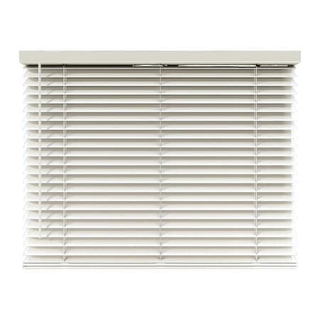 Cordless Faux Wood Blind,White,48 in H
