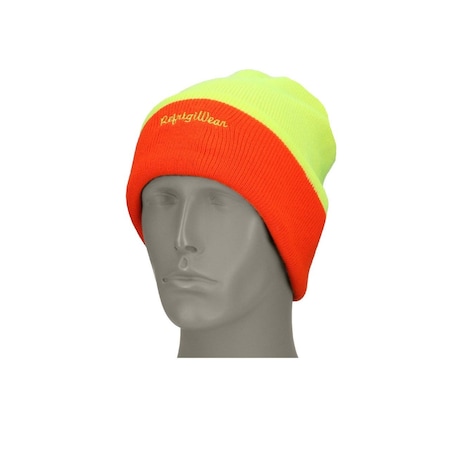 HiVis Reversible Knit Cap,Orange/Lime
