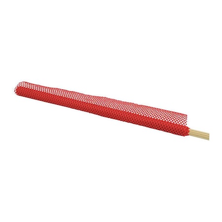 Red Mesh Warning Flag,w/Wooden,18x18