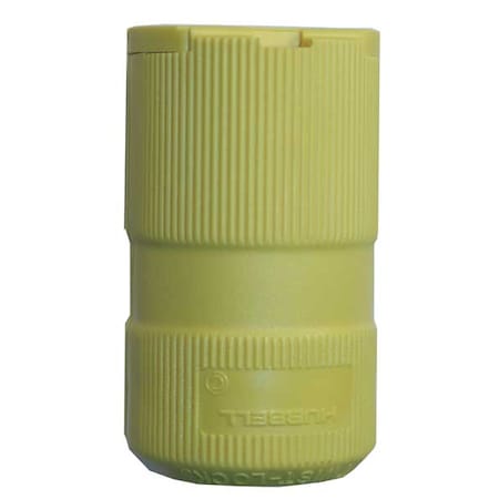 Locking Connector, L7-15R, 15 A, 277V AC, Single Phase, 2 Pole, Screw Terminals, Yellow