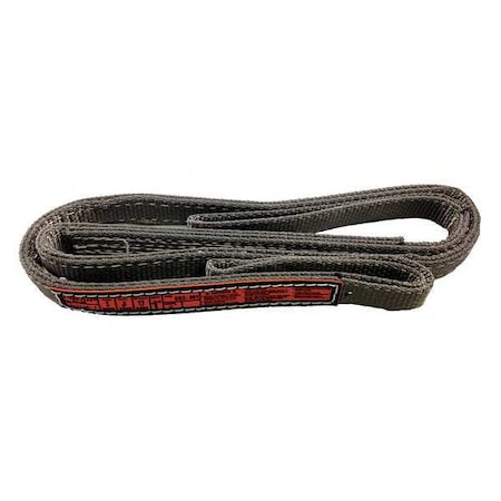Synthetic Web Sling, Type 3, 6 ft L, 1 in W, Nylon, Gray