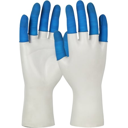 Finger Cots, Blue, Latex, L, PK720