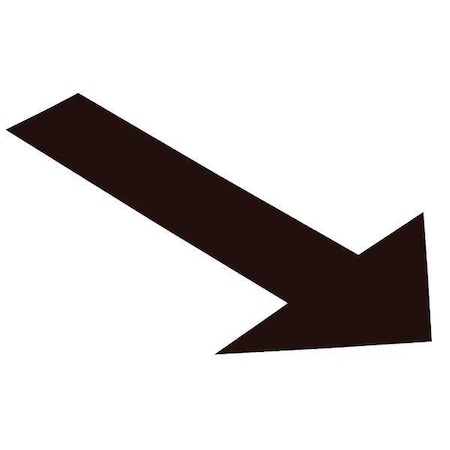Arrow Tape Floor Marking Vinyl Black, 6" W x 10" L, 50 mil Thick