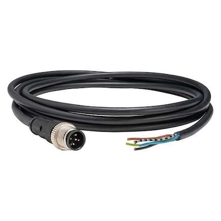 Cordset,6.56 ft.,Black,250VAC/300VDC