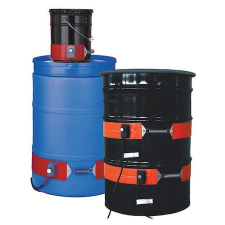 Drum Heater, Heavy Duty, Metal Drums/Pails, 120VAC, 1000W, 30 Gallon