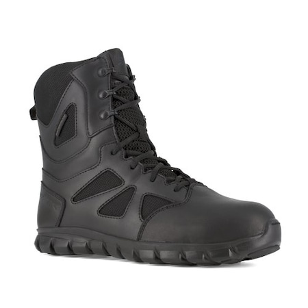 Men's 8-Inch Work Boot, Composite Toe, Leather, Mesh Upper, Rubber Outsole, Lace Up and Zipper, 12