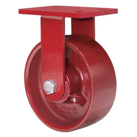 Plte Caster,Rgd,Cast Iron,6 in.,1400 lb.