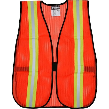 Vest,OR,Polyester Mesh,2" Stripes