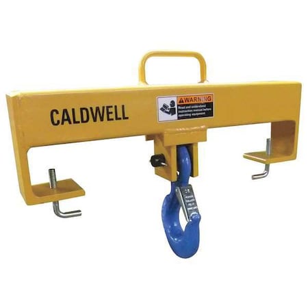 Forklift Beam,Fixed Hook,Cap 4000 lb